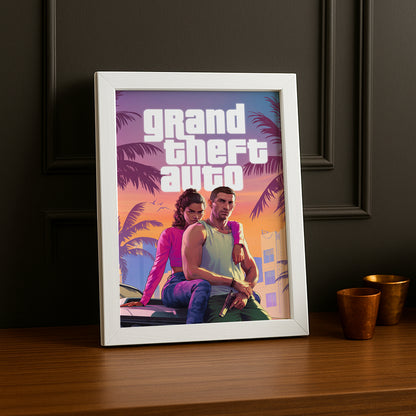 Poster Grand Theft Auto VI - Jason & Lucia