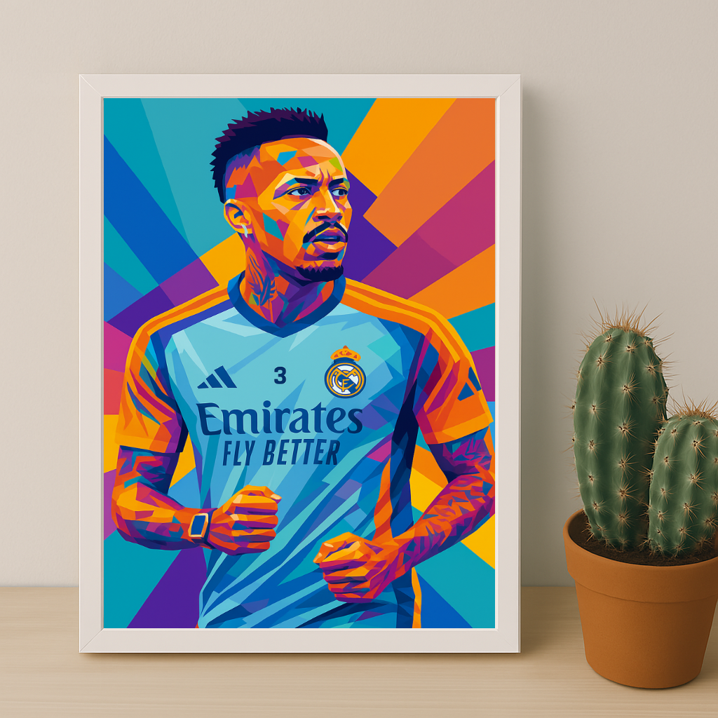 Cadre Photo Militão Real Madrid – Affiche HD Encadrée Papier Premium