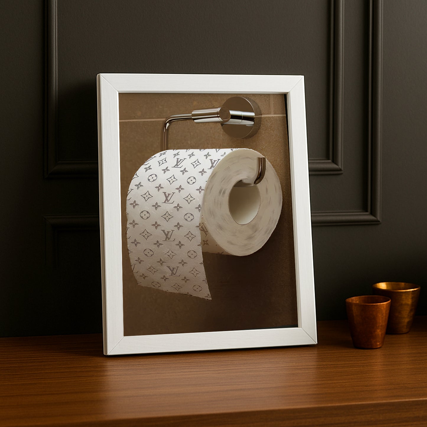 Cadre photo Louis Vuitton papier toilette