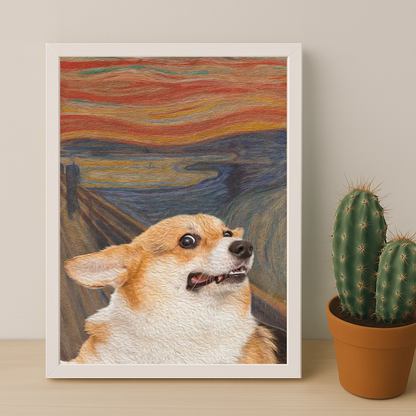 Peinture chien - Poster
