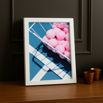 Cadre photo Tennis - Balle de Tennis Rose