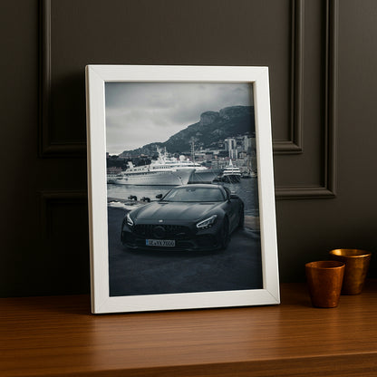 Cadre photo Mercedes C63 noir
