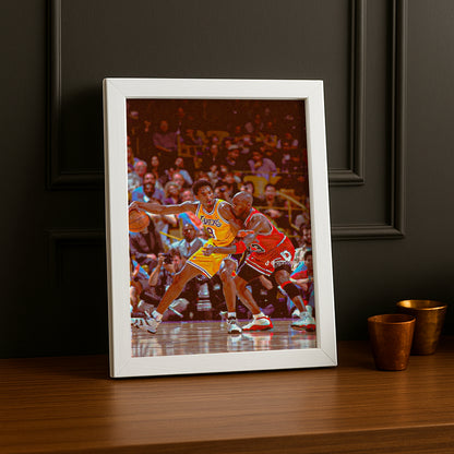 Cadre photo NBA - Bryant vs Jordan