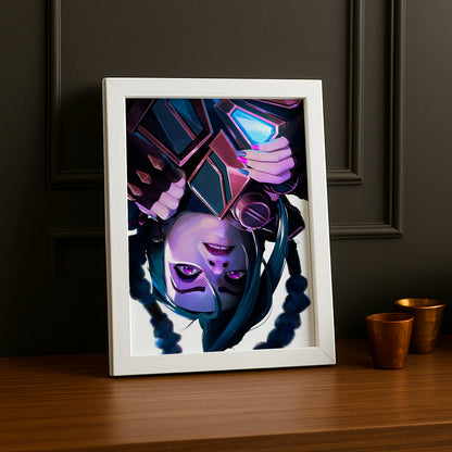 Cadre photo Jinx à l'envers Arcane