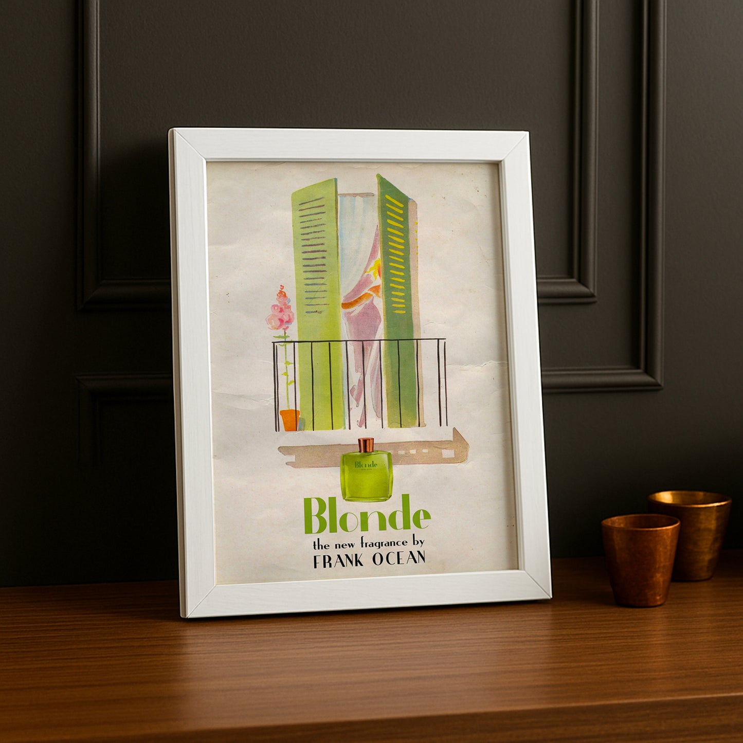 Cadre photo Frank Ocean blonde.