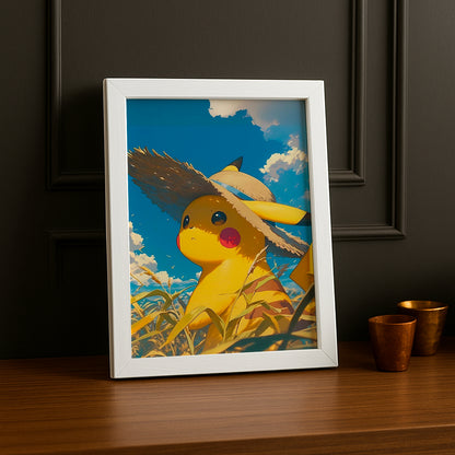 Cadre Photo Pokémon - Pikachu Chapeau de paille