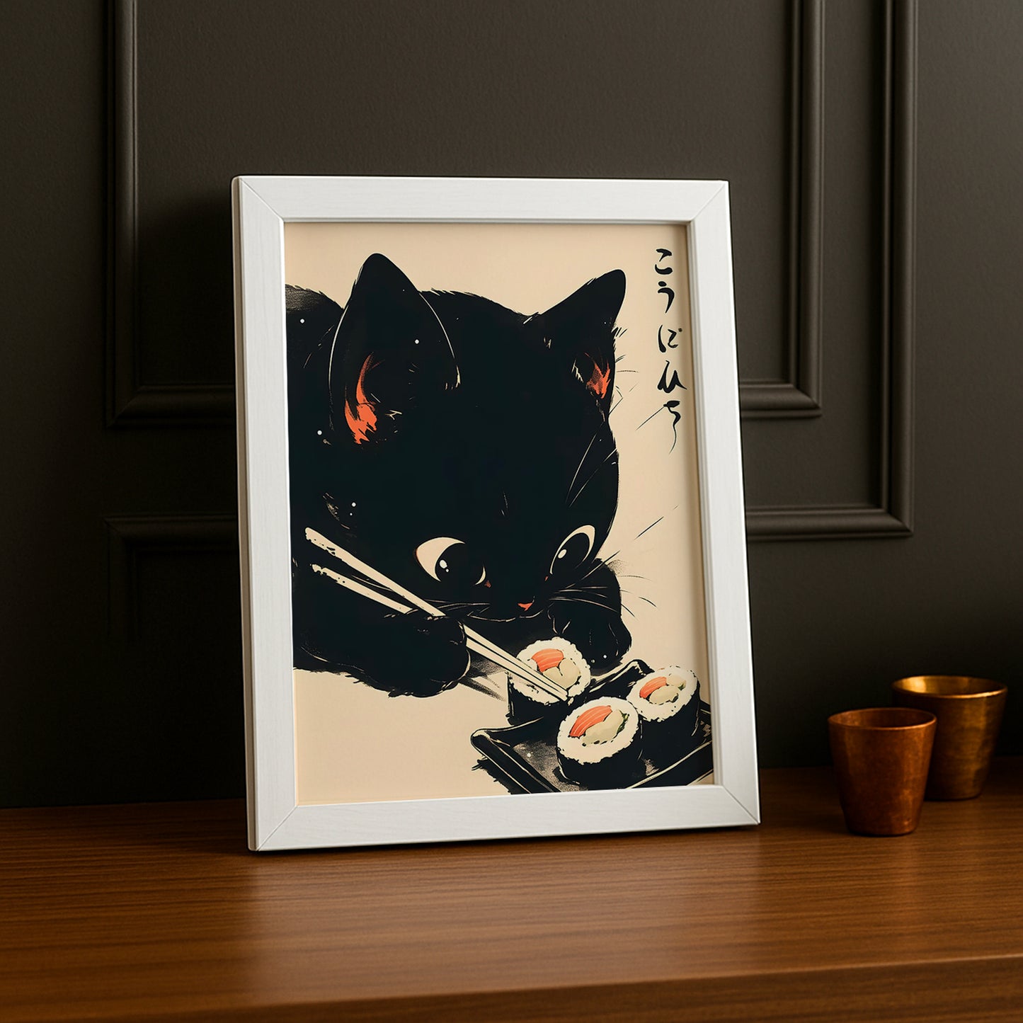 Cadre Photo Chat - Sushis