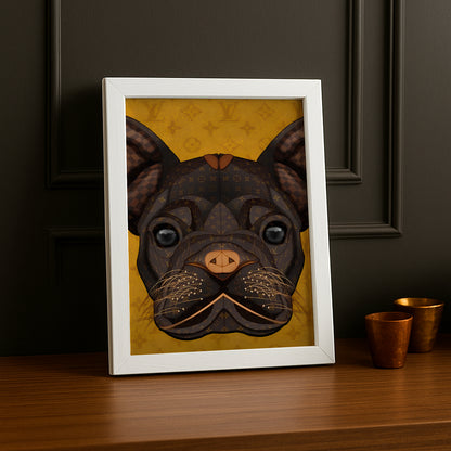 Cadre photo Louis Vuitton - Dog Illustration