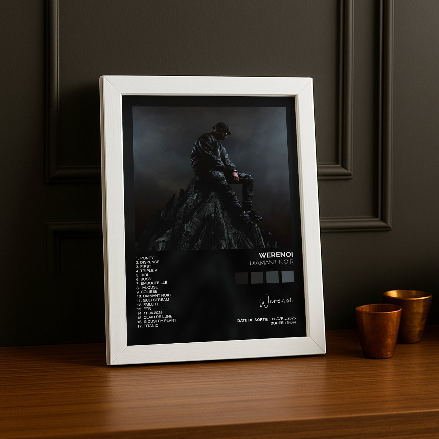 Cadre photo Album Musicaux - Diamant Noir de Werenoi