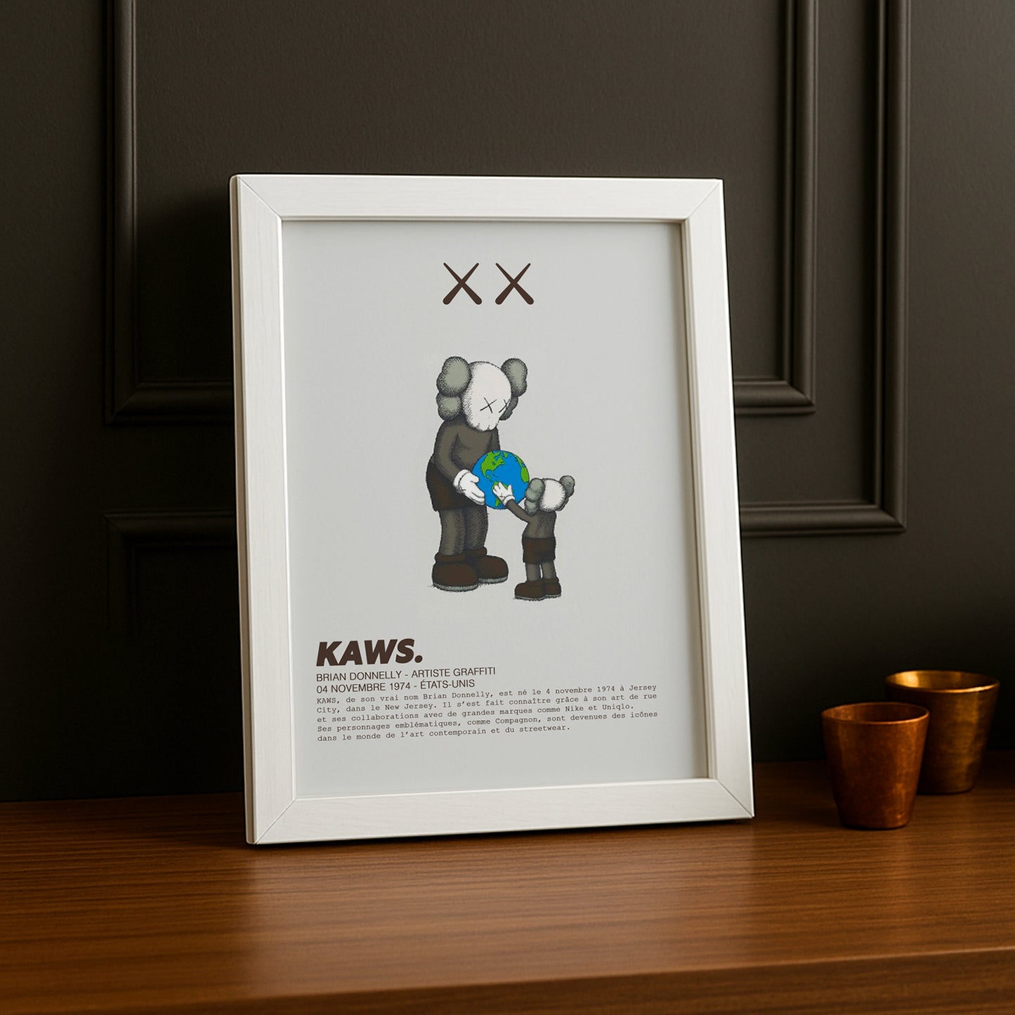 Cadre photo Kaws Earth