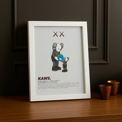 Cadre photo Kaws Earth