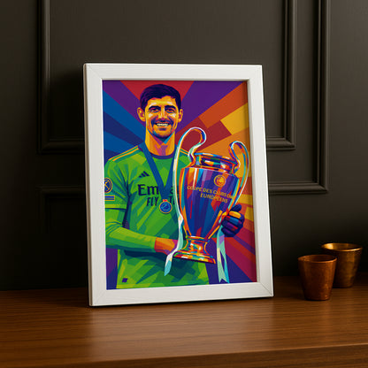 Cadre Photo Courtois Real Madrid – Affiche HD Encadrée Papier Premium