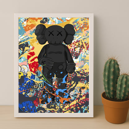 Cadre photo Kaws - Graffiti