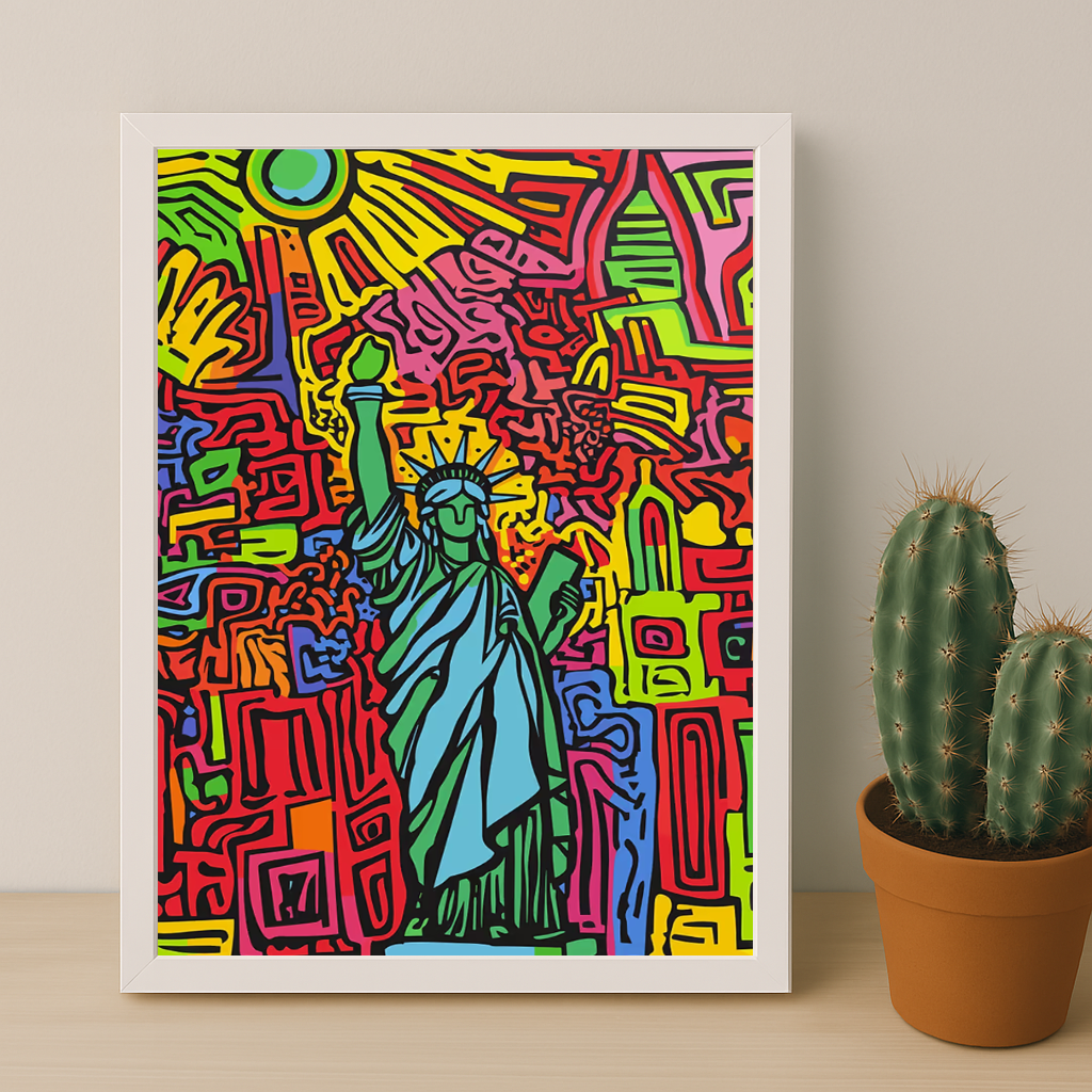 Cadre photo Keith Haring Liberty