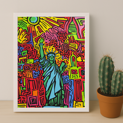 Cadre photo Keith Haring Liberty
