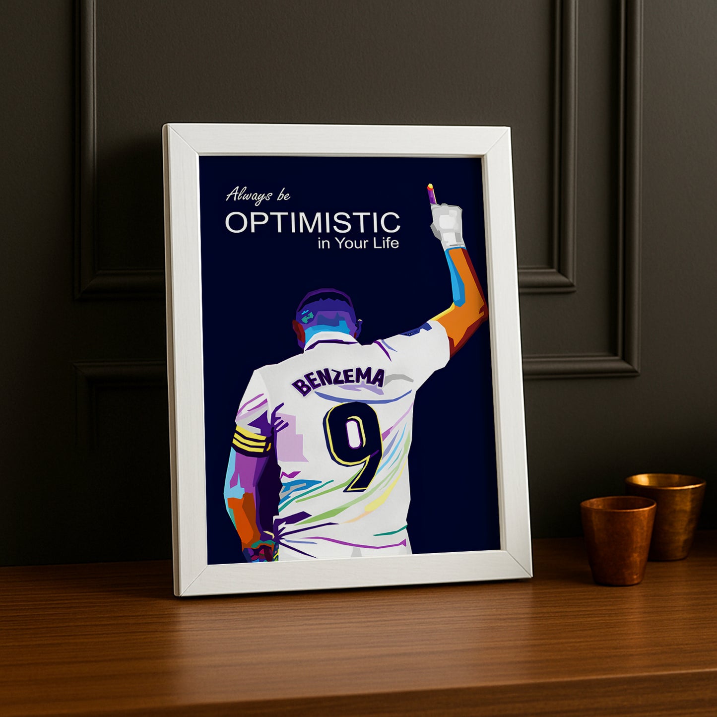 Cadre Photo Karim Benzema Real Madrid – Affiche HD Encadrée Papier Premium
