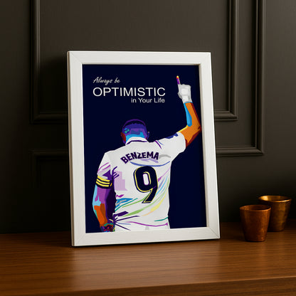 Cadre Photo Karim Benzema Real Madrid – Affiche HD Encadrée Papier Premium