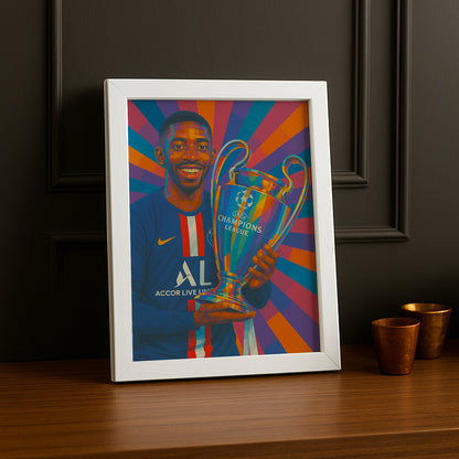 Cadre photo Ousmane Dembélé Ligue des champions