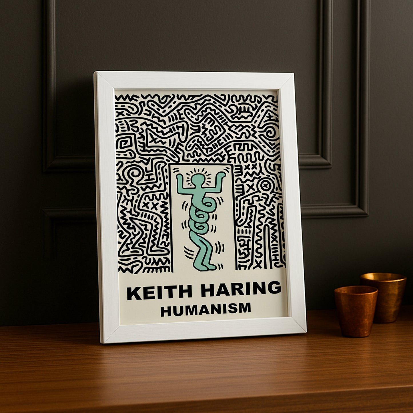 Cadre Photo Keith Haring - Humanism