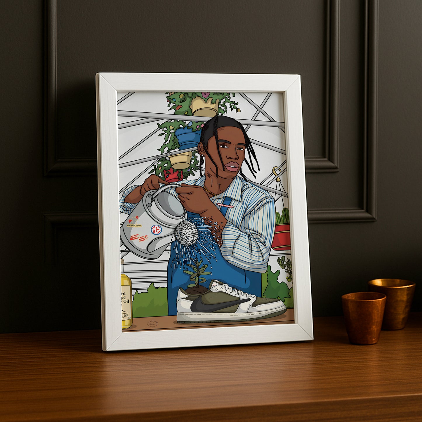 Poster Nike Air Jordan Travis Scott Olive