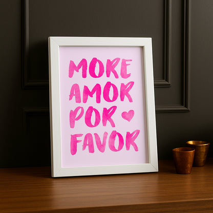 Cadre photo Citation - More Amor Por Favor Rose