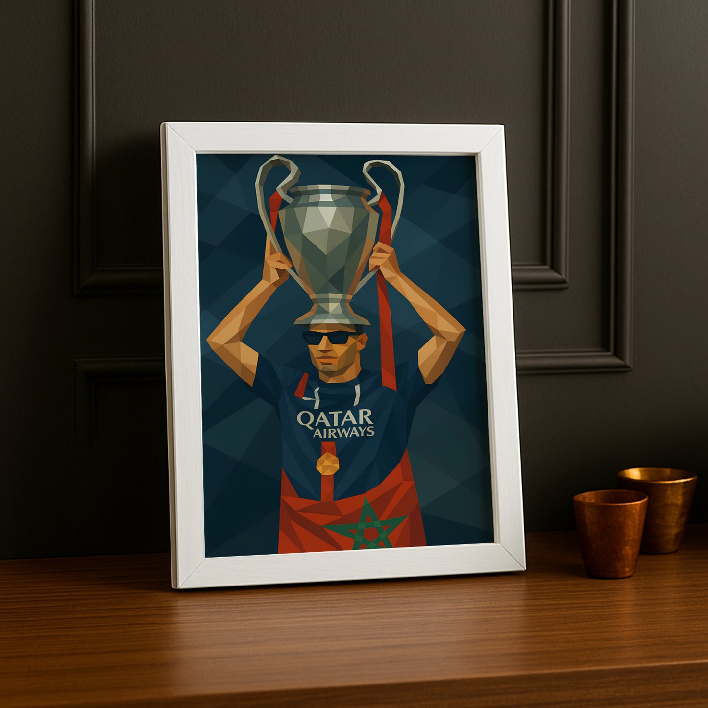 Cadre photo PSG illustration Achraf Hakimi