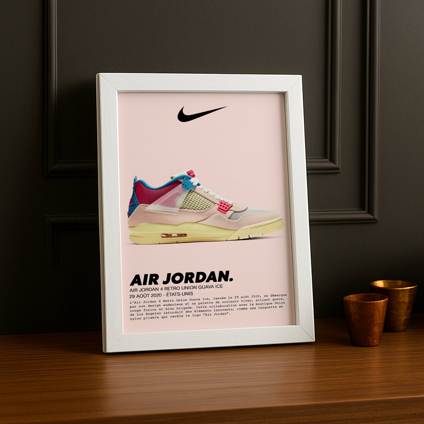 Air Jordan 4 Retro Union Guava Ice Bilderrahmen 