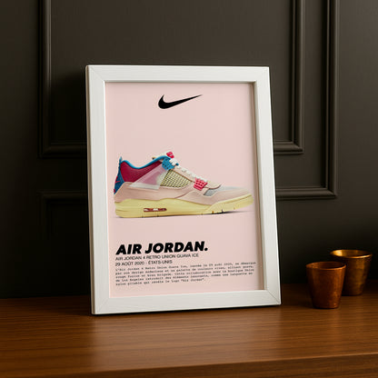 Air Jordan 4 Retro Union Guava Ice Bilderrahmen 