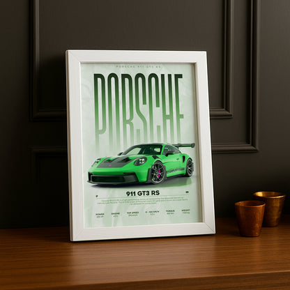Cadre photo Porsche GT3 RS 911 vert