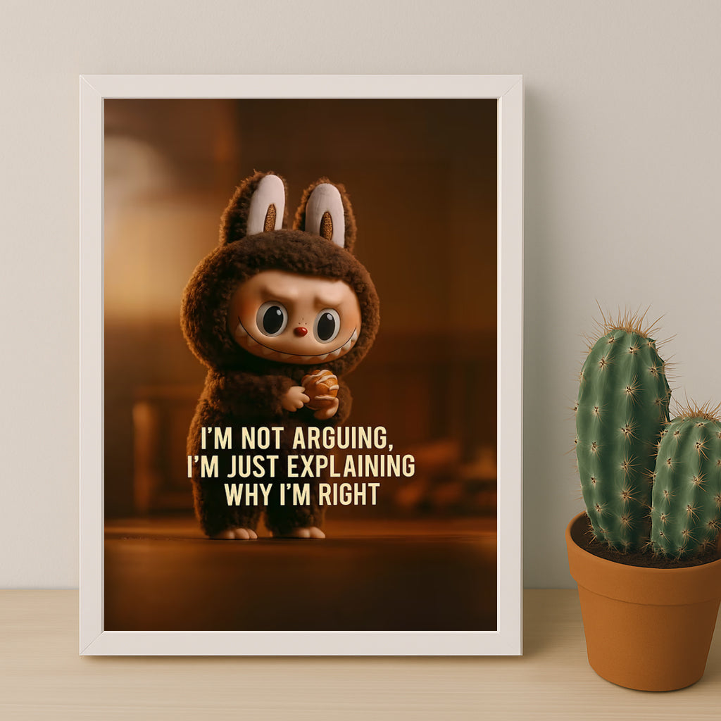 Poster Labubu - I'm not arguing, i'm just explaining why i'm right