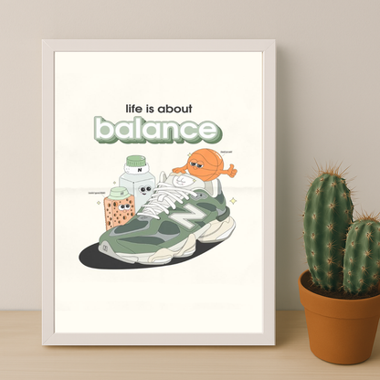 Cadre photo New Balance - life is about balance