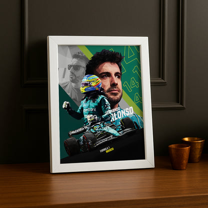 Cadre photo Fernando Alonso Formule 1