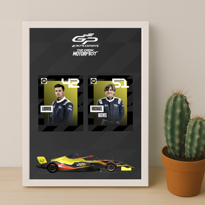 Cadre Photo GP Explorer Ludwig x Reevs x The Crew Motorfest – Affiche Encadrée Officielle Course & Gaming