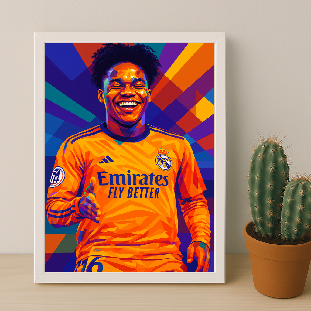 Cadre Photo Endrick Real Madrid – Affiche HD Encadrée Papier Premium