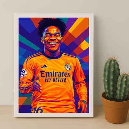 Cadre Photo Endrick Real Madrid – Affiche HD Encadrée Papier Premium