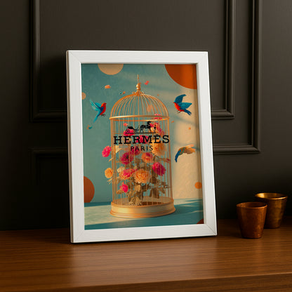 Cadre photo Hermès - Cage d'Oiseau