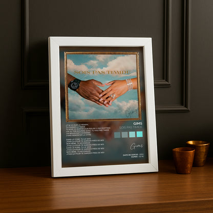 Cadre photo Titre Musicaux - Sois Pas Timide de Gims