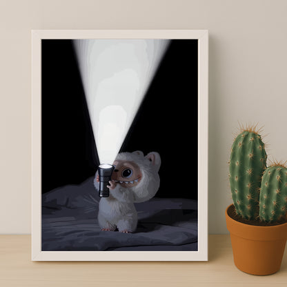 Poster Labubu - Lampe Torche