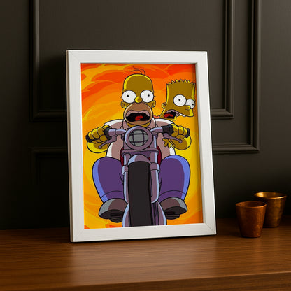 Cadre Photo Les Simpsons - Homer x Bart Simpson