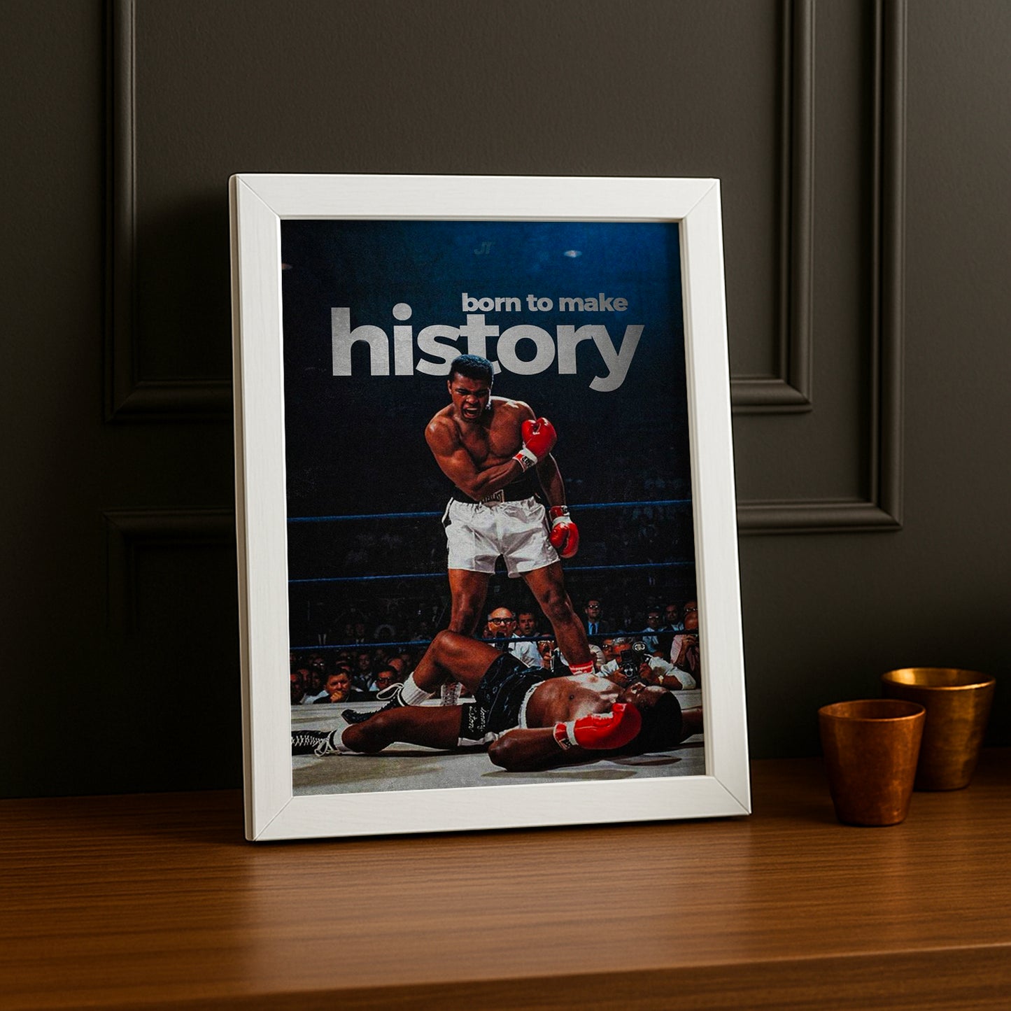 Cadre Photo Boxe - Muhammad Ali "Born To Make History"