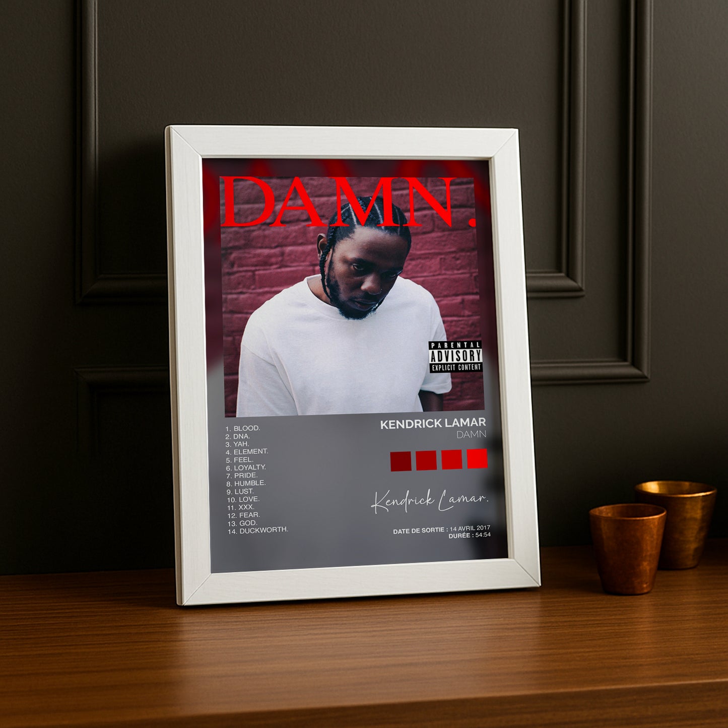 Poster Kendrick Lamar - Album Damn