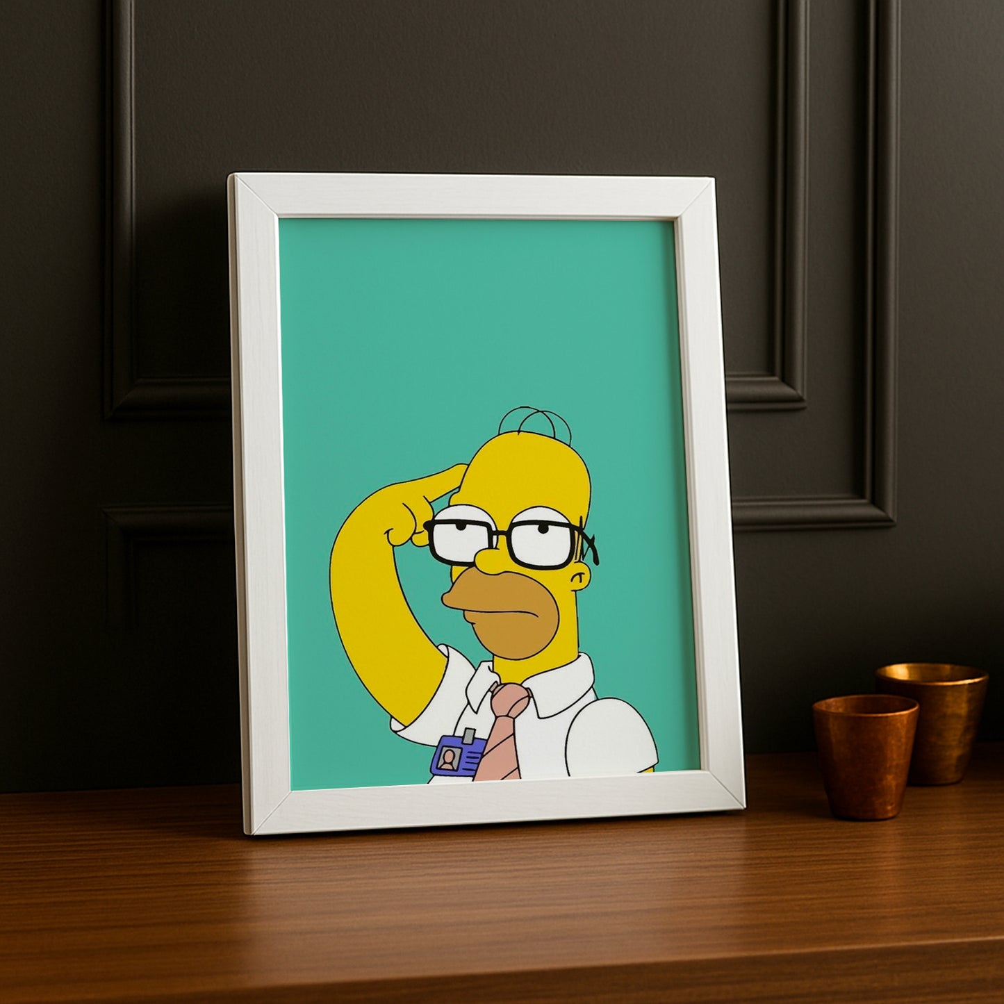 Cadre Photo Les Simpsons - Homer Simpson au travail
