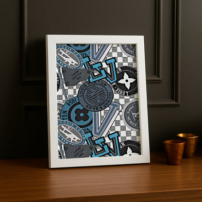 Cadre photo Louis Vuitton - Logo Bleu