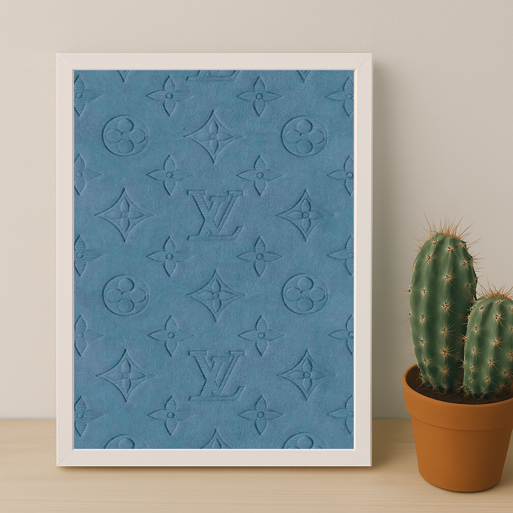 Cadre photo Louis Vuitton motif bleu