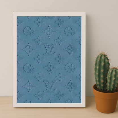 Cadre photo Louis Vuitton motif bleu