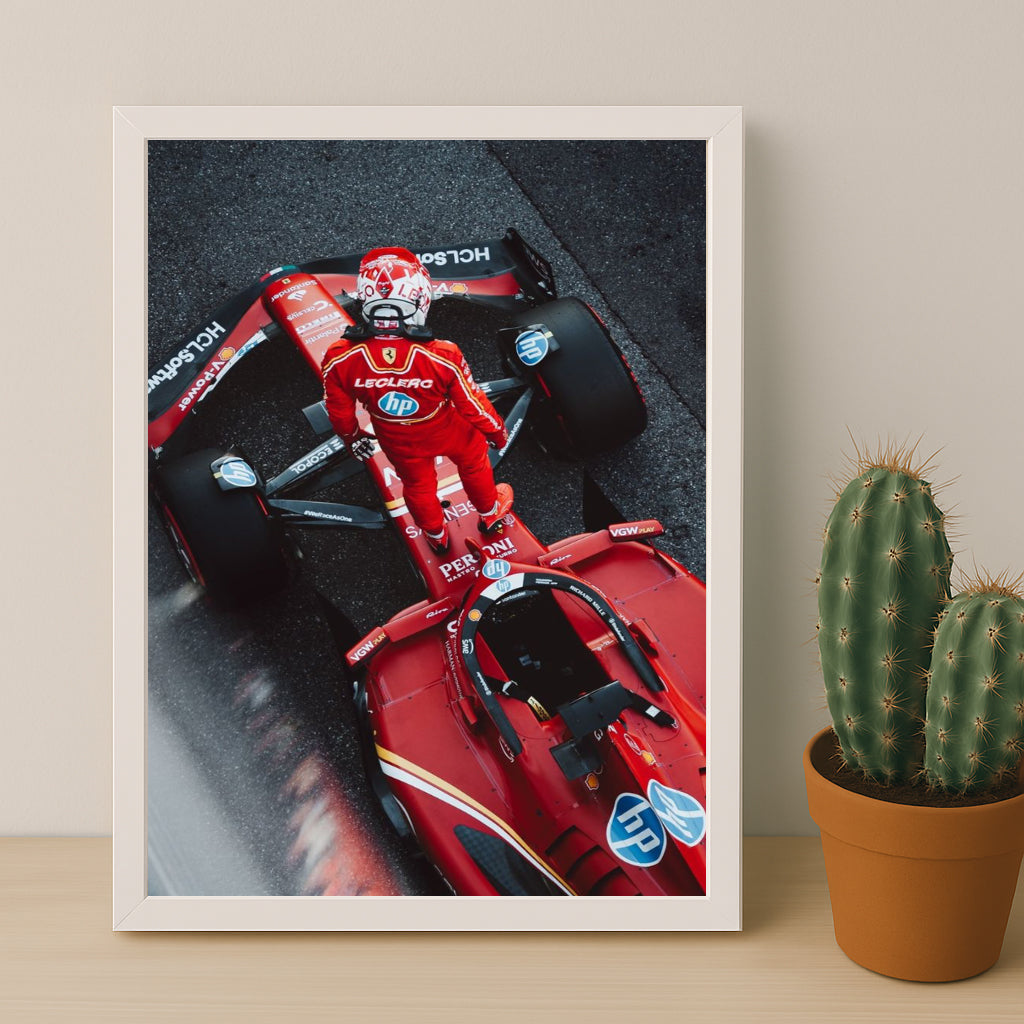 Poster encadrée Formule 1 - Leclerc