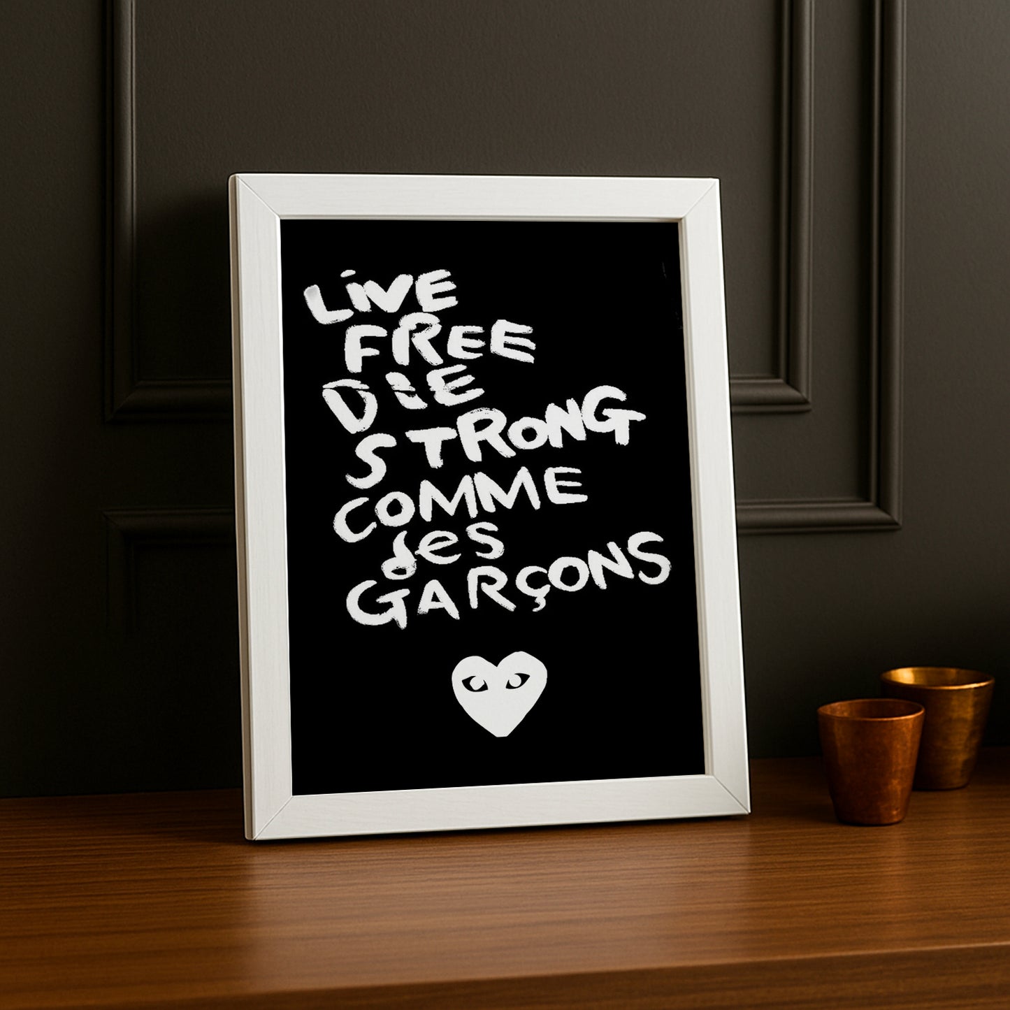 Poster Comme Des Garçons - Live Free