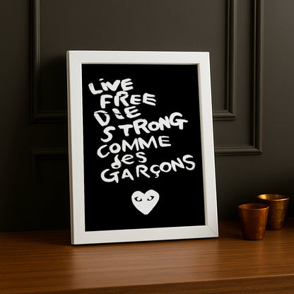 Poster Comme Des Garçons - Live Free
