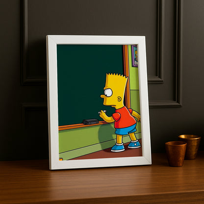Cadre Photo Les Simpsons - Bart Simpson Punition
