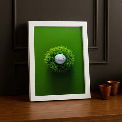 Cadre Photo Golf - Balle sur herbe